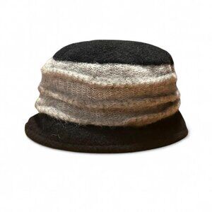 Platania Boiled Wool Cloche Hat Made In a Italy
